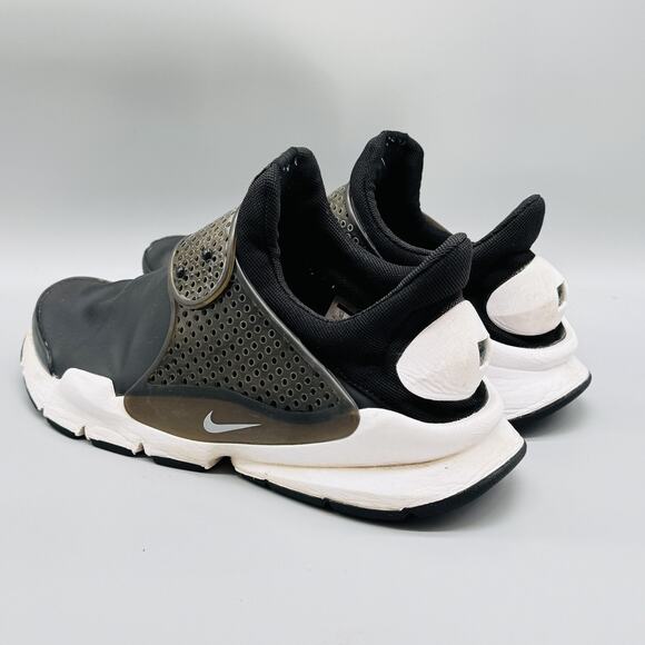 Nike Shoes Mens 10 Black Sock Dart Slip On Perforated Strap Running Sneakers - Picture 5 of 10